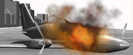 3d Simulated Plane Crash